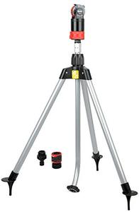 lot 61495 image: Eden 11530 Multi-Pattern Turbo Gear Drive Metal Tripod Sprinkler Plus Misting System