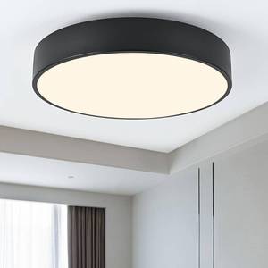 lot 61502 image: Mivenda Modern Flush Mount Ceiling Light, 3-Lights, Black, 15.8 Inch