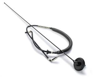 lot 61510 image: DV8 Offroad Full Size Antenna for 1997-2006 Wrangler TJ  31in Long  Includes New Wiring  Stainless Steel Construction  Black Finish
