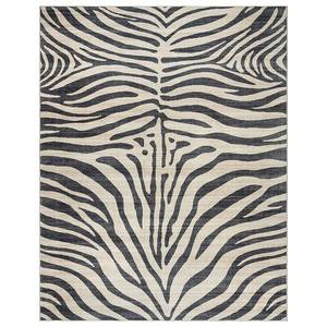 lot 61541 image: Gertmenian Crystal Print Zebra Modern Striped Black White Area Rug, 3ft x 5ft