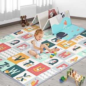 lot 61545 image: MEM Baby Play Mat, 71in x 59in, Foldable, Reversible