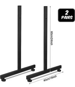 lot 61553 image: Fumete 2 Pairs Wire Grid Display Legs, Black