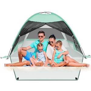 lot 61582 image: Large Beach Tent, Anti-UV Sun Shade Shelter,Outdoor Sun Shelter Beach Canopy Tent Fits 3-4 Person