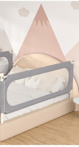 lot 61584 image: MagicFox Bed Rail for Toddlers, Gray