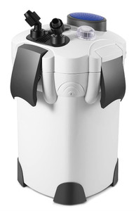 lot 61587 image: Flexzion Aquarium Canister Filter for up to 75 Gallon Fish Tank - 265GPH, with 3 Media Trays Spray Bar External Canister Filter for Fish Tank