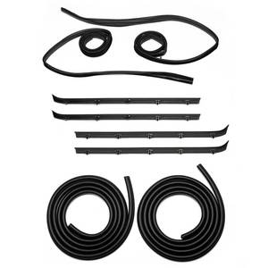 lot 61623 image: WEILEITE Front Door Window Molding Rubber Felt Trim Seal Weatherstrip Kit