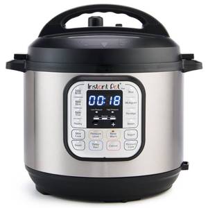 lot 61635 image: Instant Pot Duo 7-in-1 Mini Electric Pressure Cooker, Slow Rice Cooker, Steamer, Saute, Yogurt Maker, Warmer &amp Sterilizer, Includes Free App with over 1900 Recipes, Stainless Steel, 3 Quart