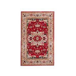 lot 61636 image: DCAIR Bohemian Washable Vintage Area Rug 6x9 Large Persian Non-Slip Rug for Bedroom Living Room Oriental Medallion Non-Shedding Print Floor Carpet for Dining Room RedBlack