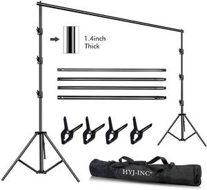 lot 61652 image: HYJ-INC 10 x 10Ft Photo Video Studio Heavy Duty Adjustable Muslin Backdrop stand