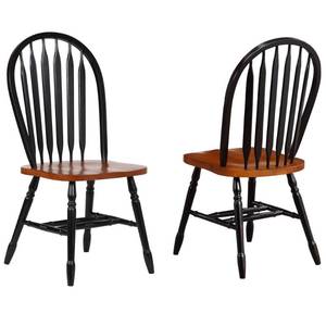 lot 61656 image: Sunset Trading Arrowback Dining Chair, 38in, Antique BlackCherry