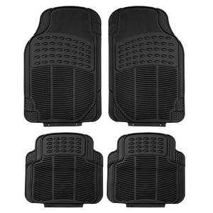 lot 61664 image: FH Group Automotive Floor Mats - Heavy-Duty Rubber, Universal Fit Full Set, ClimaProof, Trimmable For Most Cars, Sedan, SUV, Truck, Black