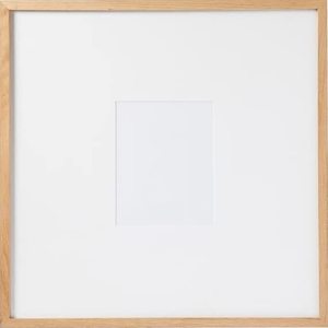 lot 61677 image: artisane, 25x25 Inch, Picture Frame, Gallery Frame, Solid White Oak, Oversized Mat (8x10, 5x7, 4x6 Inch)