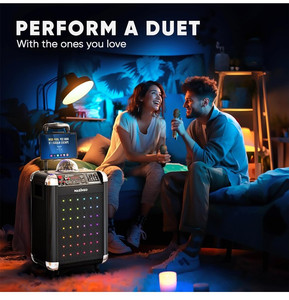 lot 61687 image: Masingo Karaoke Machine for Adults and Kids with 2 Bluetooth Wireless Microphones