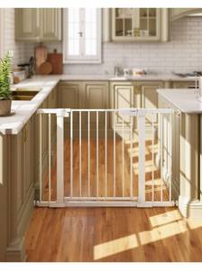 lot 61697 image: Cumbor 29.7-46 Inch Baby Gate for Stairs, White
