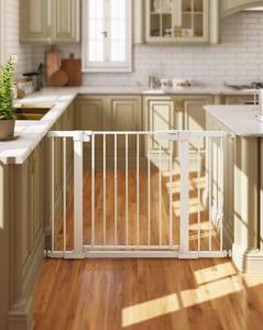 lot 61698 image: Cumbor 29.7-46 Inch Baby Gate for Stairs, White