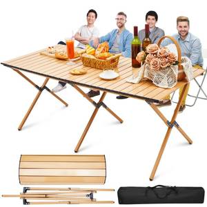 lot 61700 image: Menkxi Extra Large Foldable Camping Table 6-8 Person
