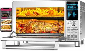 lot 61702 image: Nuwave Bravo Convection Toaster Oven Air Fryer Combo with 30QT Large Capacity, Stainless Steel