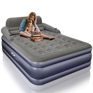 lot 61707 image: A-ER-FA Queen Size Air Mattress with Headboard, Queen