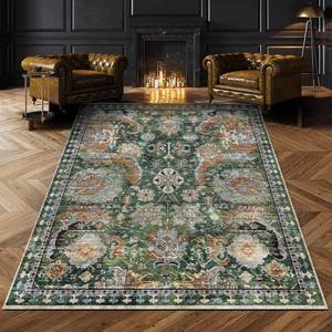 lot 61717 image: Rugsure Washable Area Rug, Green, 8ft x 10ft