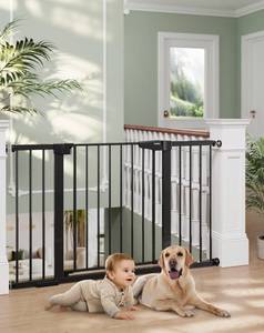 lot 61724 image: Cumbor 29.7-51.5 Inch Baby Gate Extra Wide, Black