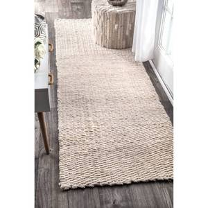 lot 61725 image: Nuloom Hailey Hand Woven Jute Runner Rug, 2ft6in x 8ft, Off-white
