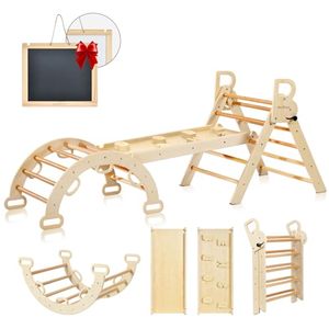 lot 61729 image: BlueWood Pikler Triangle Climbing Toy Set