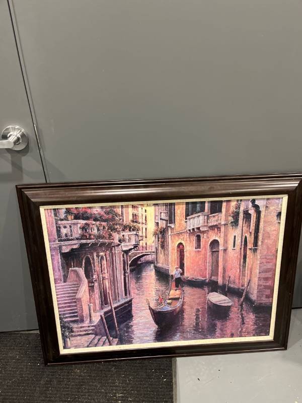 lot 1100 image: 45in x 34in Framed Piece of Art (Appears to Be a Print)