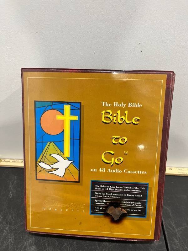 lot 1754 image: Holy Bible to Go Audio Cassettes (Missing 1 Tape)