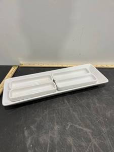 lot 1214 image: Lot 5 Pampered Chef Simple Additions White Serving Pieces