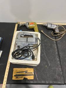 lot 1244 image: Bundle of Power Tools - Drills & Jig Saw