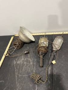 lot 1247 image: 3 Shop Lights (All 3 Power On)
