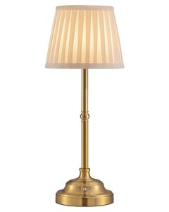 lot 43358 image: KDG Portables Cordless Table Lamp, Fabric Shade Desk Lamp, 5000mAh Rechargeable Battery Powered Lighting, Dimmable Light for Dining Room, Bedroom, Bedside, Bar, Outdoor, Camping, Balcony (Bronze)