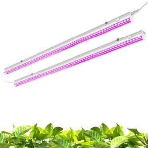 lot 43380 image: Monios-L T5 LED Grow Lights 4ft, 2 Pack, 20W each, Full Spectrum, Easy Installation, Ideal for Seed Starting, Microgreens, Hydroponics, Green Leafy Vegetables