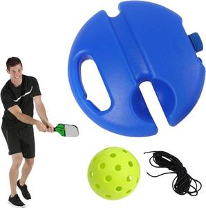 lot 43399 image: Solo Pickleball Trainer Set with Large Capacity Baseboard, Professional Pickleball and Stretch String, Match Buddy Pickleball Trainer, Rebound Pickleball Practice Trainer for Adult, Kids, Beginners