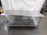 8 Foot Stainless Steel Table with 1 Drawer