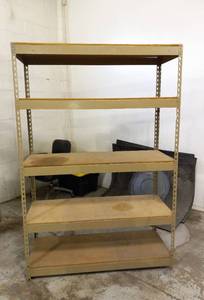 lot 306 image: Boltless Rivet Metal 5 Tier Shelving Unit, 72 High (6 H x 48.5 W x 18.5 D)