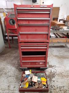 lot 357 image: Double Stacked Craftsman Tool Chests 60.5x26.5x18