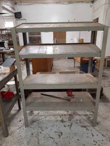 lot 504 image: 4 Tear Wood Shelf 61x44x18