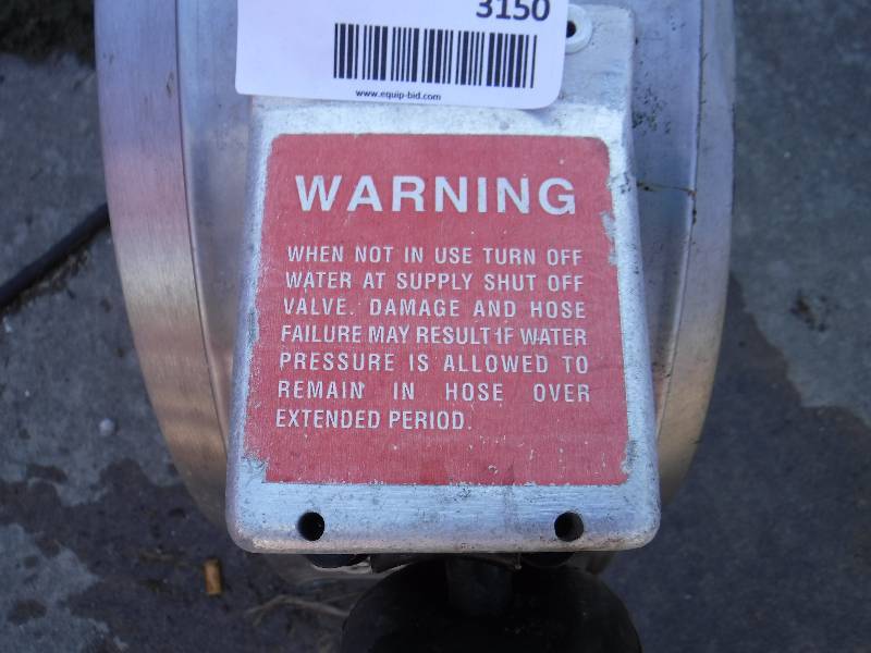 lot 3150 image: commercial kitchen water hose reel