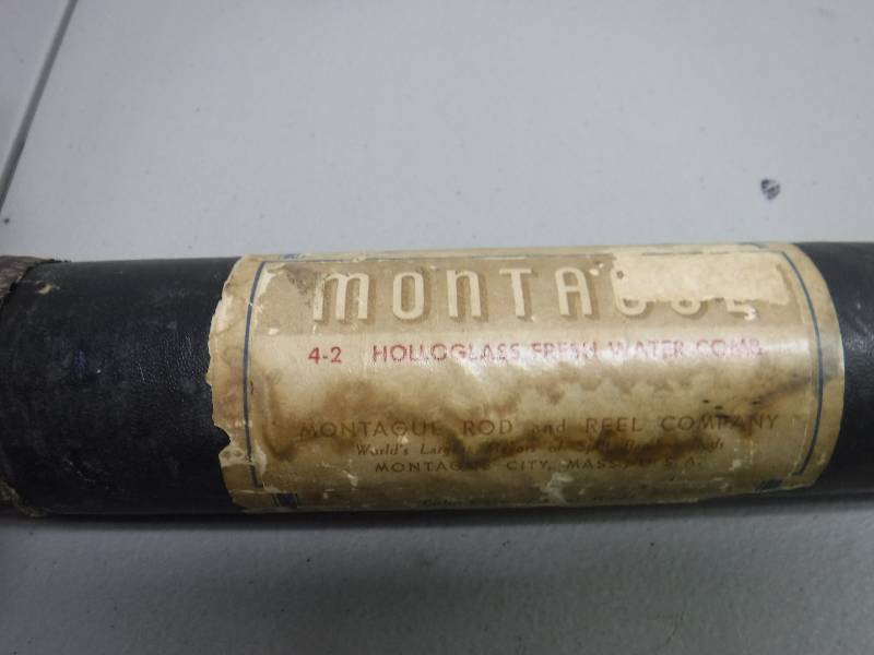 lot 3158 image: Montague Rod & Reel Company Bamboo fishing pole antique