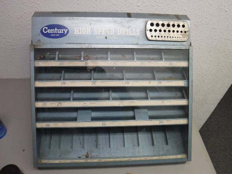 lot 3165 image: Vintage Century Drill & Tool Works Hardware Advertising Display