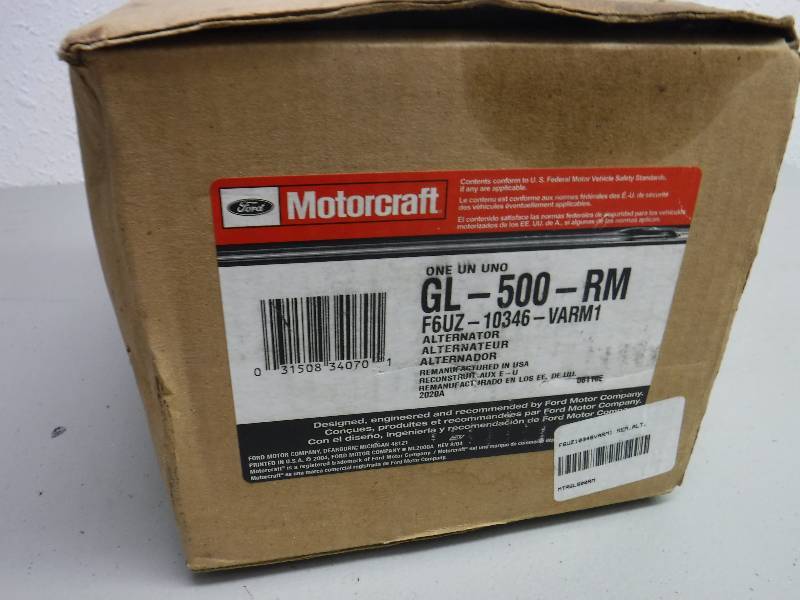 lot 3166 image: motorcraft alternator GL-500-RM