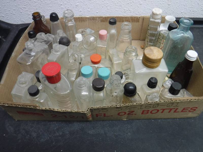 lot 3206 image: vintage glass bottles
