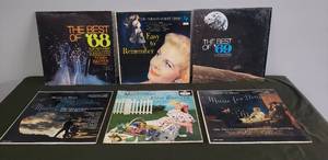 lot 104 image: Large Collection of Vintage Easy Listening Music Albums - The Best of 68, The Best of 69, Music for Relaxation, Music for Dining, Easy to Remember, & Film Encores