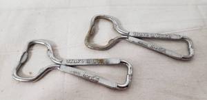 lot 114 image: Vintage COCA-COLA  Bottle Openers - 2 Metal Openers made by Ekco - Stamped on each side Have a Coke & Drink Coca-Cola