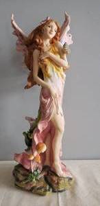 lot 127 image: Collectible VERONESE Art Nouveau Winged Butterfly Fairy Statue - Large 17in T x 7in W x 5.5in D - 2001 - Authenticity & Year Stamp