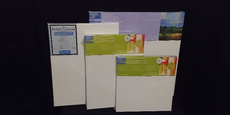 lot 158 image: Lot of 4 Painting Canvases