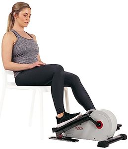 lot 1619 image: Sunny Health & Fitness Fully Assembled Magnetic Under Desk Elliptical Peddler, Portable Foot & Leg Pedal Exerciser(White) - SF-E3872