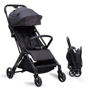 lot 1638 image: Lightweight Baby Stroller - Gravity Automatic Fold Travel Stroller for Airplane�� One-Hand Folding Toddler Stroller��Compact Umbrella Stroller wAdjustable BackrestFootrestCanopy��(Black)