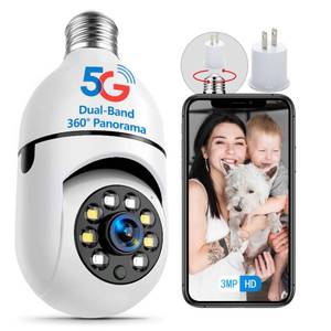 lot 1694 image: ThreeMP Light Socket Security Camera 360,Eagle Eyes Security Camera,Light Bulb Security Cameras Wireless Outdoor,Porch Light Camera &amp Smart Camera Light Bulb,Support Motion Detection&ampAlarm,Two-Waytalk